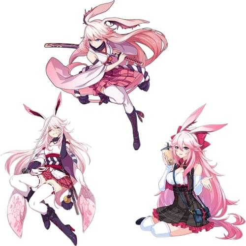 Three Ratels CA39 Yae Sakura Honkai Impact 3rd Anime Sticker For Vehicle Fuel Tank Cover Car laptop Decor Sticker Kid Toy Decal