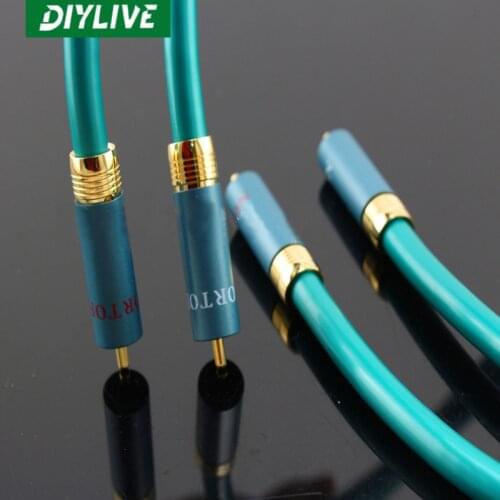 DIYLIVE Ortfon Denmark High Wind 8N Single Crystal Copper Fired Audio Signal Cable HIFI Audio RCA Double Lotus Cable