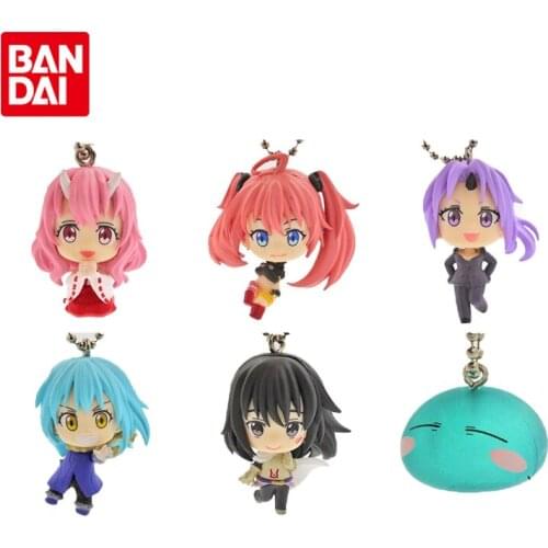 Bandai Genuine Gacha That Time I Got Reincarnated As A Slime Rimuru Tempest Shuna Milim Nava Anime Action Figures Keychain Toys