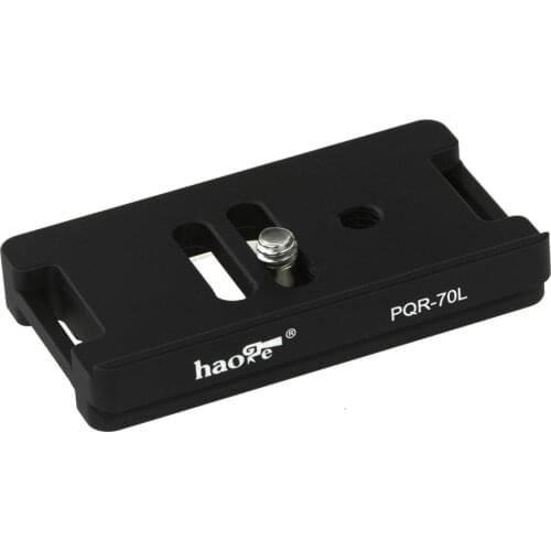Haoge PQR-70L 70mm Universal QR Camera Body Quick Release Plate for Arca Swiss Standard Tripod Ball Head Ballhead Clamp