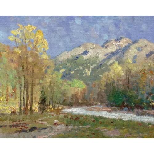 High Country Meadow Thomas Kinkade HD Canvas Oil painting Print Living Room Bedroom Hotel Wall Picture Art Home Decoration