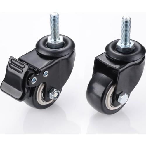 4Pcs Furniture Caster Heavy Duty 200kg 1.5 inch 40mm 360 Rotatable Screw Swivel Castor Wheels Trolley Rubber Protective