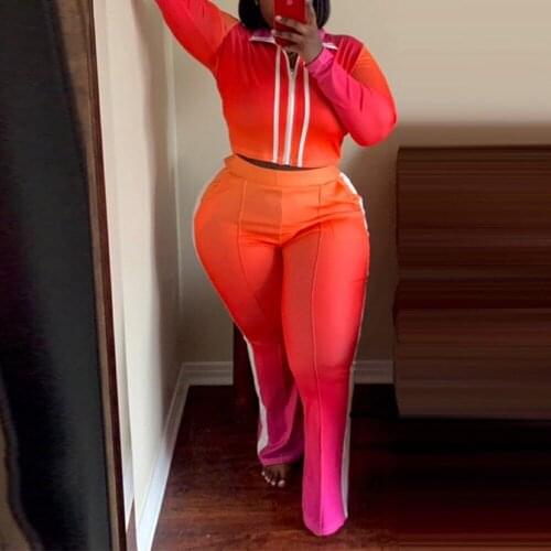 4XL 5XL Plus Size Pants Sets Blouse & Long Trousers Zipper Closure Red Blue Bodycon Fashion Elegant Outfits 2 Piece Matching Set