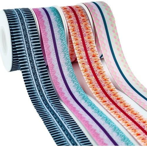 Lolita Series Patterns Grosgrain Ribbons Printed For Hair Bows DIY Crafts Handmade Accessories 10yadrs