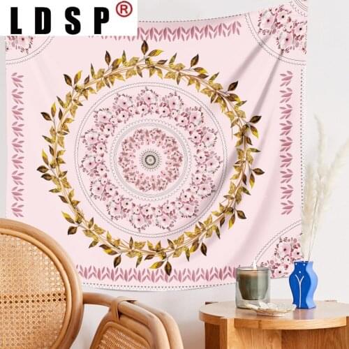 LDSP Floral Mandala Tapestry Wall Hanging Carpet Beach Towel Background Cloth Blanket Yoga Mats Art Bedroom Dorm Home Decor