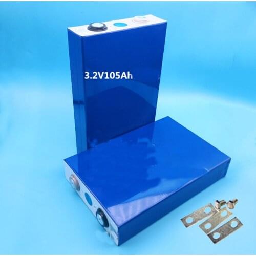 16pcslifepo4 3.2v 105Ah LiFePO4 Lithium Iron Phospha 3C 300A discharge for diy 12v 12V 600Ah 400Ah boat scooter caravan