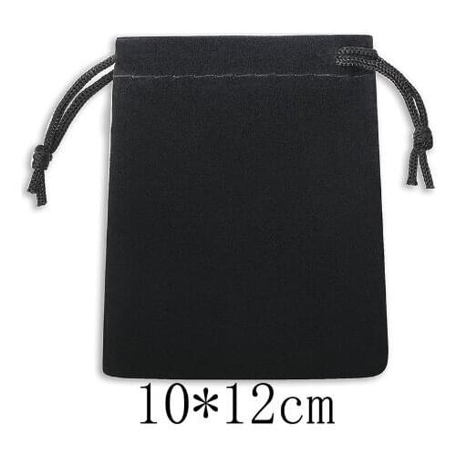 High Quality 1Pcs 10x12cm Velvet bag Drawstring Pouch Jewelry gift bag Christmas Wedding gift pouch Velvet jewellery Pouches