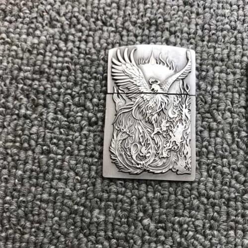 Phoenix Nirvana In Flame DIY Metal Badge For Kerosene Petrol Lighter Handmade Decor Accessory Smoking Gadget Men Gift Wholesale