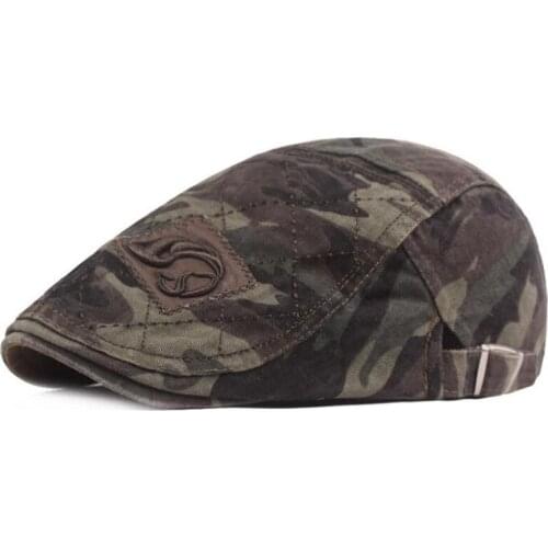 XdanqinX Adjustable Size Mens Camouflage Hat Fashion Cotton Berets Brand Caps 2020 New Womens Embroidery Tongue Cap Dads Hats