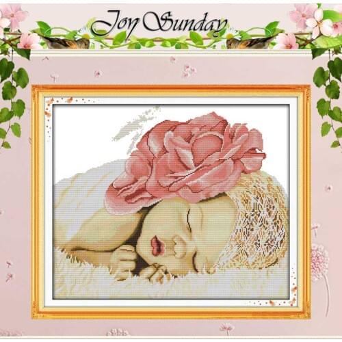 Sleeping Angel Baby Patterns Counted Cross Stitch 11CT 14CT Cross Stitch Sets Chinese Cross-stitch Kits Embroidery Needlework