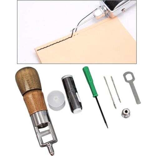 8x Sewing Awl Kit Craft Shoe Repair Needles Kit Heavy Fabrics Canvas Process