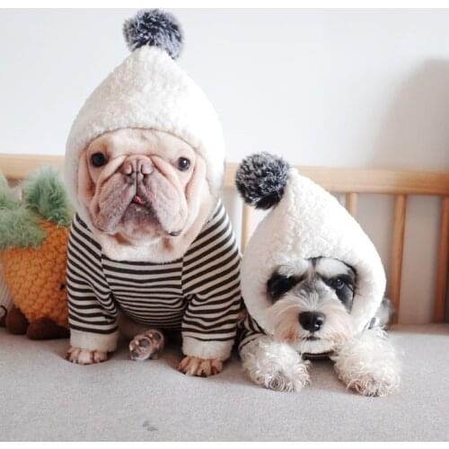 Pug Clothes Winter Dog Coat Hoodie Schnauzer French Bulldog Clothing Welsh Corgi Dog Outfit Pet Costume Apparel Garment Dropship