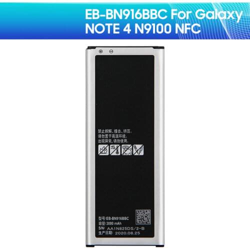 SAMSUNG Original Battery EB-BN916BBE / EB-BN916BBC For Samsung GALAXY NOTE4 N9100 N9108V N9109V N9106W NOTE 4 NFC 3000mAh
