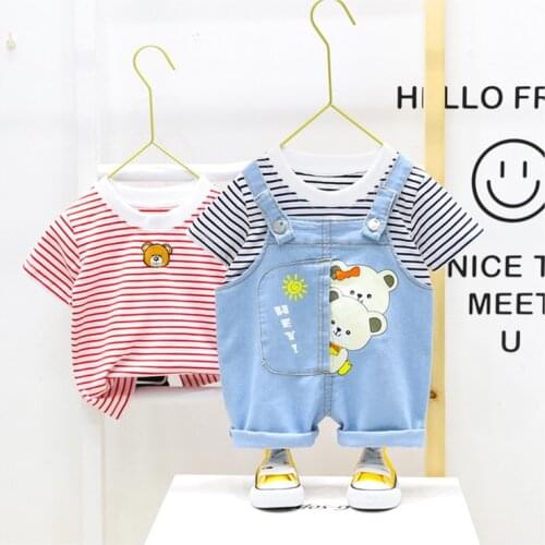 0-4 Years Summer Girl Clothing Set 2021 New Casual Fashion Cartoon Active T-Shirt+ Pant Kid Children Baby Toddler