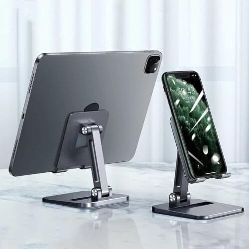 Tablet Stand Desktop Phone Holder Adjustable Stand Foldable Metal Holder For iPad Pro 12.9 11 10.2 Air Samsung Xiaomi Huawei