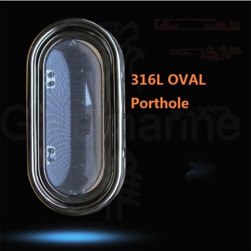 316L Stainless Steel Oval Shape Opening Portlight Porthole Hatch 3 Sizes For Marine Boat Yacht