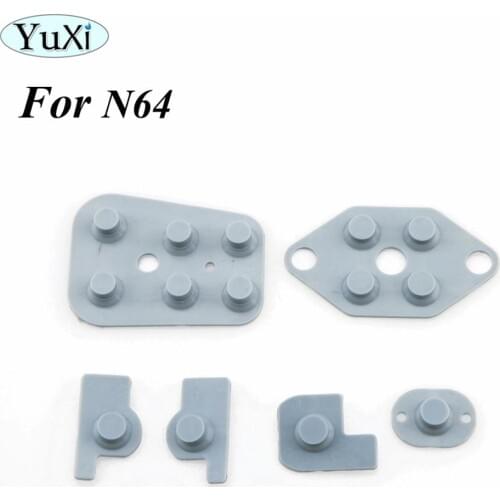 YuXi Rubber Repair Parts for Nintend N64 Controller Joy Pad N 64 Conductive button Silicon Pad Replacement
