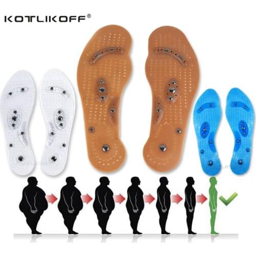 Body Detox Slimming Magnetic Foot Acupuncture Point Therapy Insole Cushion Massager Insoles Comfort Massage Shoe Pads Therapy