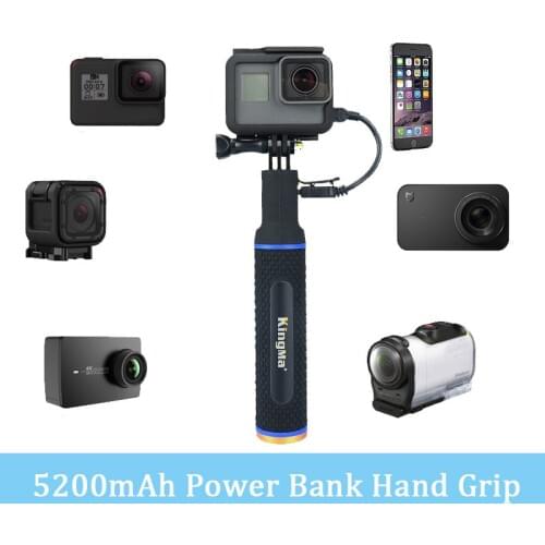 Power Bank Hand Grip Battery for GoPro Hero 7 6 5 4 3+ Session Xiaomi yi SJCAM EKEN SONY Action Cameras Smartphones Accessories