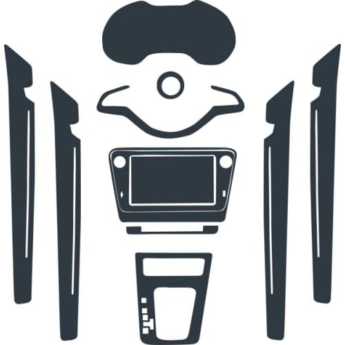 Car Interior Protection Film TPU Transparent Central Control Film Anti-scratch Repair Modification for Skoda Octavia 18-19