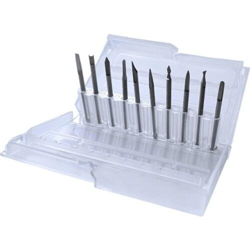 10 PCS 3mm Carving Drill Bits Walnut Carving Wood Carving Woodworking Milling Cutter Grinding Burr Drilling Engraving