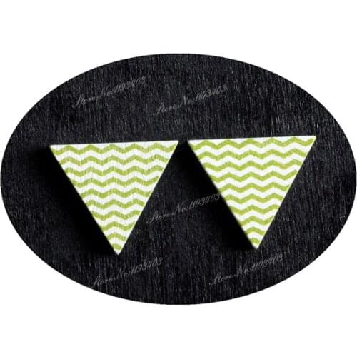 15 x 17mm Triangle Wood Laser Cut Cabochon beads to make DIY Rings, Earrings, Brooch, Necklace pendant