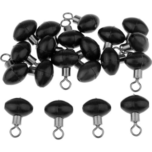 20 Pieces Metal Eight Shape Ring Plastic Olive Bead Rolling Swivel Connector