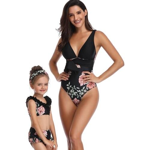2020 New Swimsuit Womens Parent Child Wear One Piece Bikini European And American Fashion Beachwear Summer Spa Beach Surfing