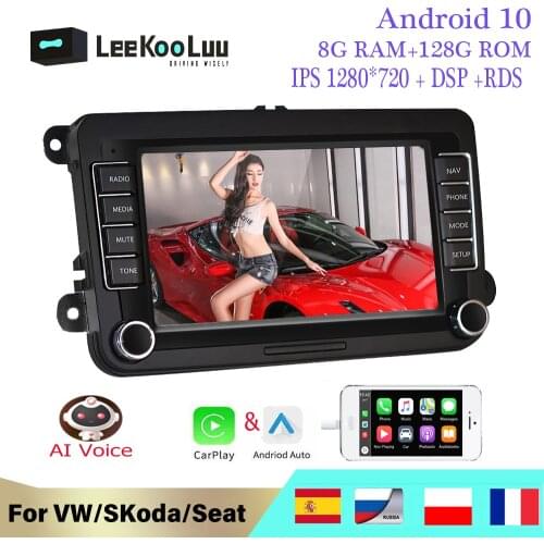 LeeKooLuu 2 Din Car Radio For Volkswagen VW golf 5 6 passat b6 T5 Touran polo sedan Tiguan jetta seat leon Car Multimedia Player