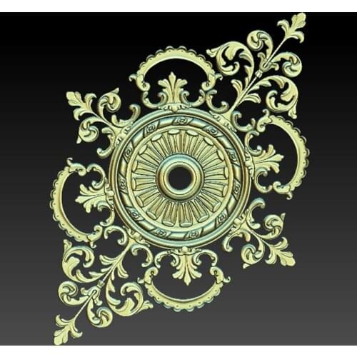 Decorative Carving Flower 3d STL Model for CNC Router Engraver Carving 3D Furniture Decoration Decor