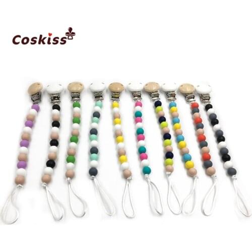 DIY Baby Teether Toys Pacifier Clip For Boys & Girls Silicone Teether Is Made Of Food Grade Silicone-Chewable Teether Beads