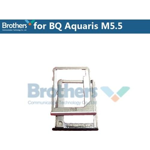 For BQ Aquaris M5.5 SIM Card Tray SIM Card Slot Holder for BQ Aquaris M5.5 SD Card Holder Tray Phone Replacement 1pcs Test Top