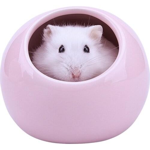 Hamster House Natural Clay Material Hamster Hideout Keep Cool System Dry and Comfortable Hideout Gift For Hamster (8.5x7cm)