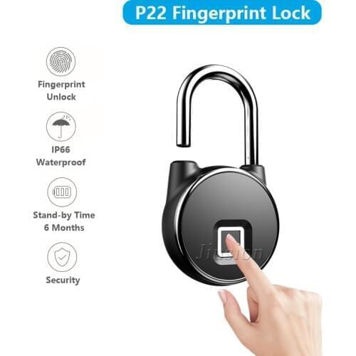 Smart Keyless Lock Fingerprint Door Lock Candado Huella Waterproof Padlock Anti-Theft Security Drawer Luggage Suitcase Cerradura