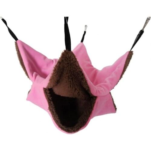 Double Layer Small Pet Hamster Cage Hammock Sleeping Bag House Swing Hanging Bed Small Animals