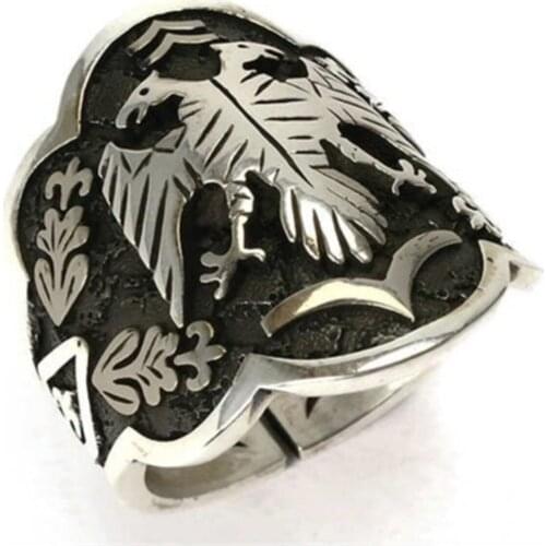 Resurrection Ertuğrul Thumb Thumb Ring In Traditional Archer Silver Men Ring Finger Measure Gerekmez each finger fits