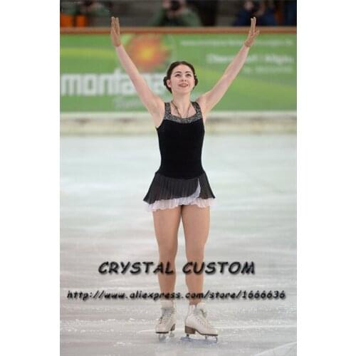 Custom Figure Skating Dresses For Girls Fashion New Brand Competition Children Ice Figure Skating Dresses Crystal DR3816