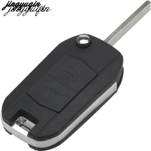 Jingyuqin 10pcs/lot 2 Buttons Flip Remote Folding Car Key Case Shell For Vauxhall Opel Corsa Agila Meriva Combo Car Key Case