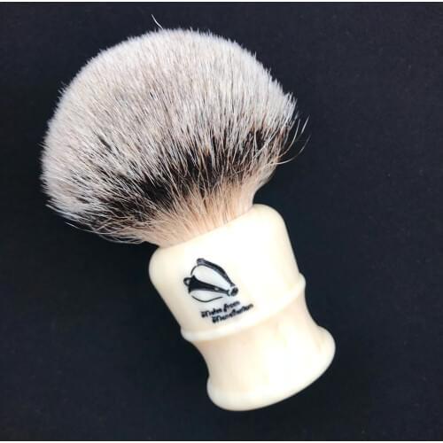 "Meles from Manchurian"-26mm Manchurian Silvertip Badger Shaving Brush Cream Color Handle+FREE STAND+FREE SHIPPING