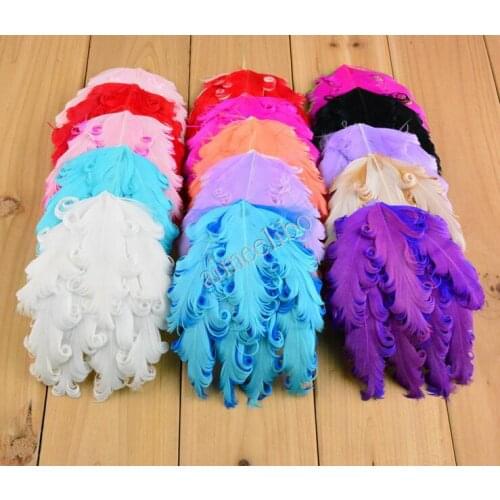 27colors Nagorie Pads Curled Feather Pad Curly Feather Pads For kid Headband Accessories
