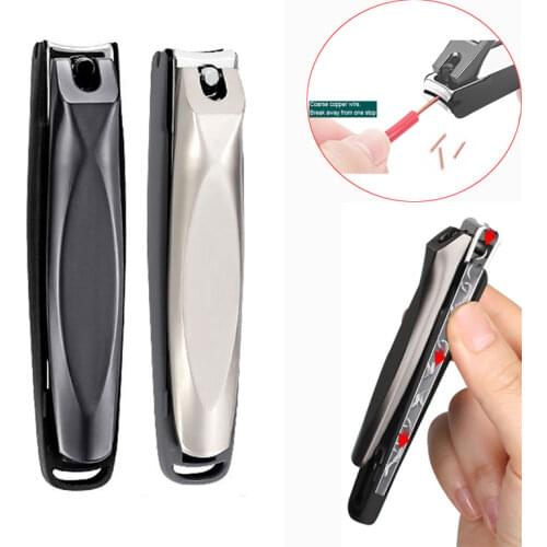 Foldable Portable Stainless Steel Nail Toe Cutter Trimmer Scissor Anti-nail Splash Bevel Cut Design Manicure Pedicure Tools