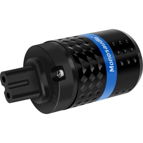 One Pieces F182 C7 Pure Copper Figure 8 IEC320 C7 IEC Connector Plug 2Poles Gold Plated AC Power Cord Audio Cable Connectors