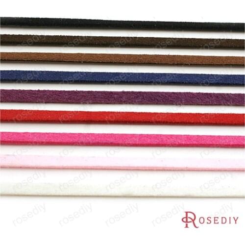 Wholesale 10 pieces Length 1 meter Width 4mm Thickness 1.5mm Quadrate Imitation Leather Cord Diy Findings Accessories (JM4730)