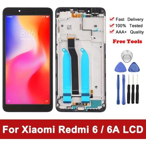 5.45" Original LCD Display For Xiaomi Redmi 6A For Redmi 6 LCD Touch Screen Digitizer Assembly Repair Parts With Frame
