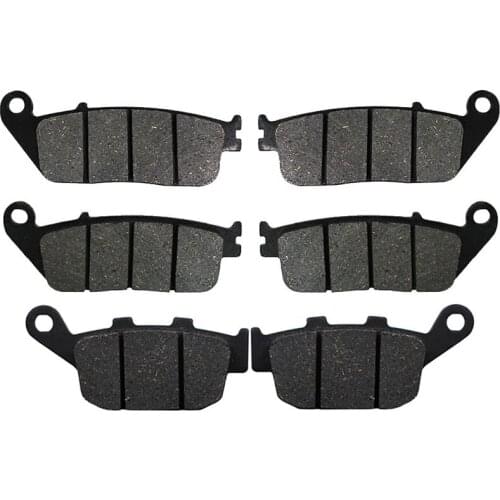 Motorcycle Front + Rear Brake Pads Disks for Kawasaki KLE 650 Versys / Versys LT (ABS/Non ABS) (15) KLF650 LT142-142-140