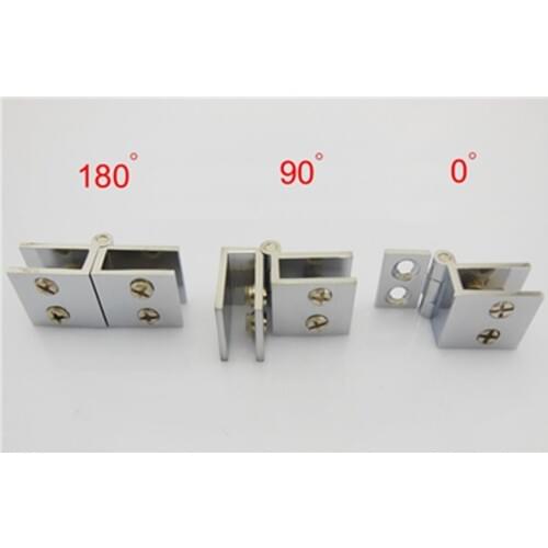 4 PCS Cabinet Glass Door Hinges Wine Door Hinges Glass Hinges hardware Suitable for glass thickness 5-8mm. 90/180/0 degree