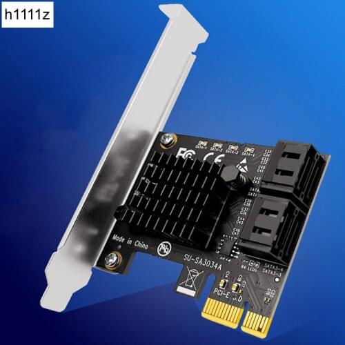 Chia Mining PCIe SATA 4 Ports 6G SATA III 3.0 Controller Card Non Raid PCI Express 3.0 x1 Gen3 Expansion Card SATA PCI-E Adapter