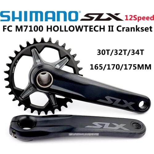 NEW Shimano DEROE SLX FC M7100 FC-M7100 Crankset 1x12 12-Speed 30T 32T 34T 170MM 175MM HOLLOWTECH II MTB Crankset