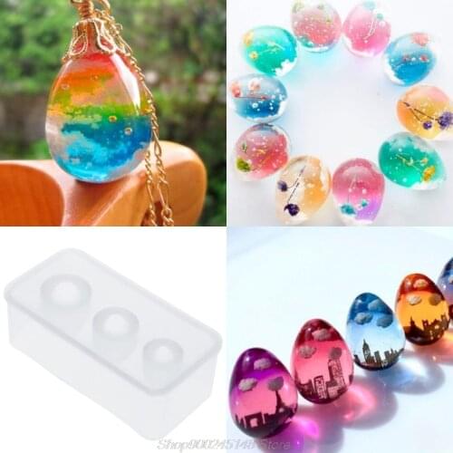 Silicone Mold Egg Molds UV Epoxy Resin Crafts DIY Jewelry Making Cake Decoration Home Ornaments Handmade Tools M17 21