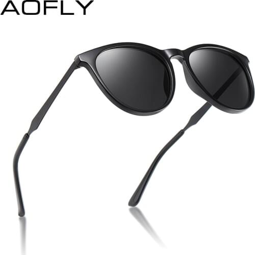 AOFLY BRAND DESIGN Polarized Sunglasses Women Men Vintage Eyewear Driving Sunglasses Female Alloy Temple Gafas de sol Masculino